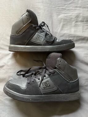 DC Kids Black High-Top Skate Sneakers